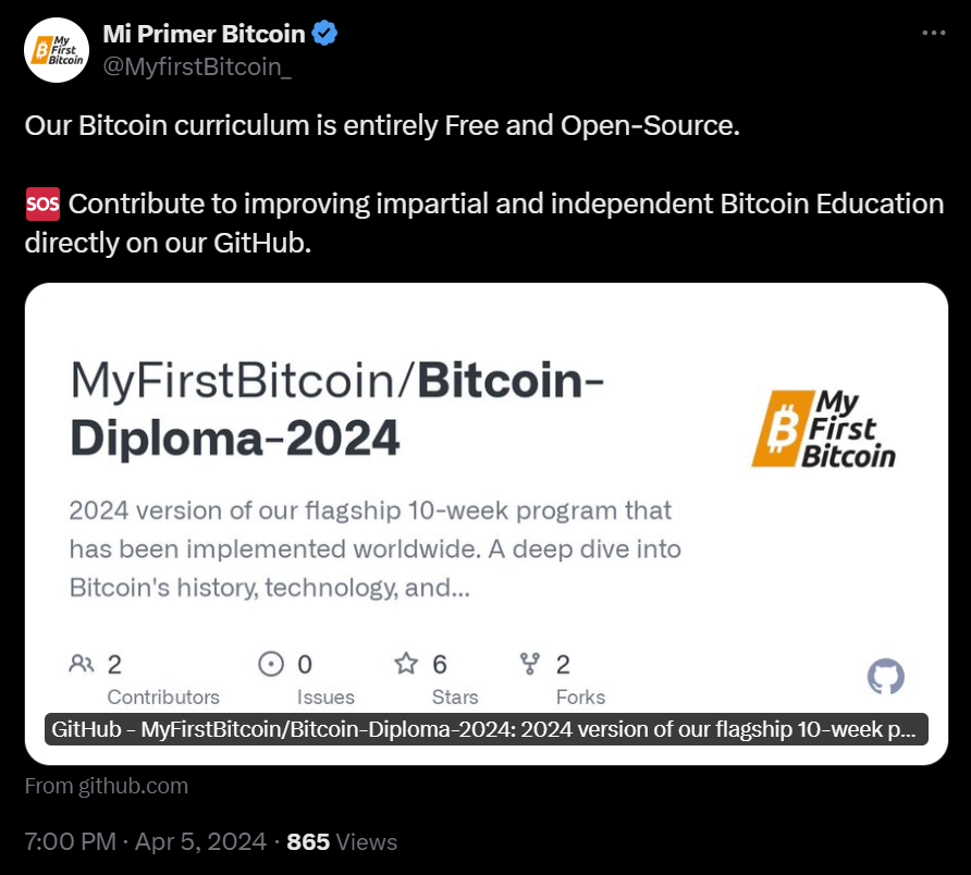 Mi Primer Bitcoin Introduces 2024 Edition of Its Student Workbook