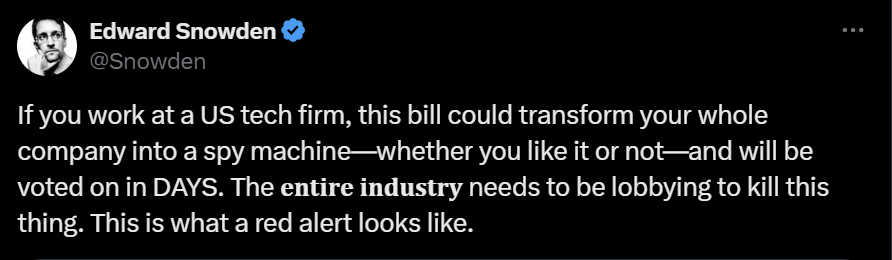 FISA Section 702 Reauthorization Bill Allowing NSA to Force US Businesses Serve as Surrogate Spies Advances to Senate