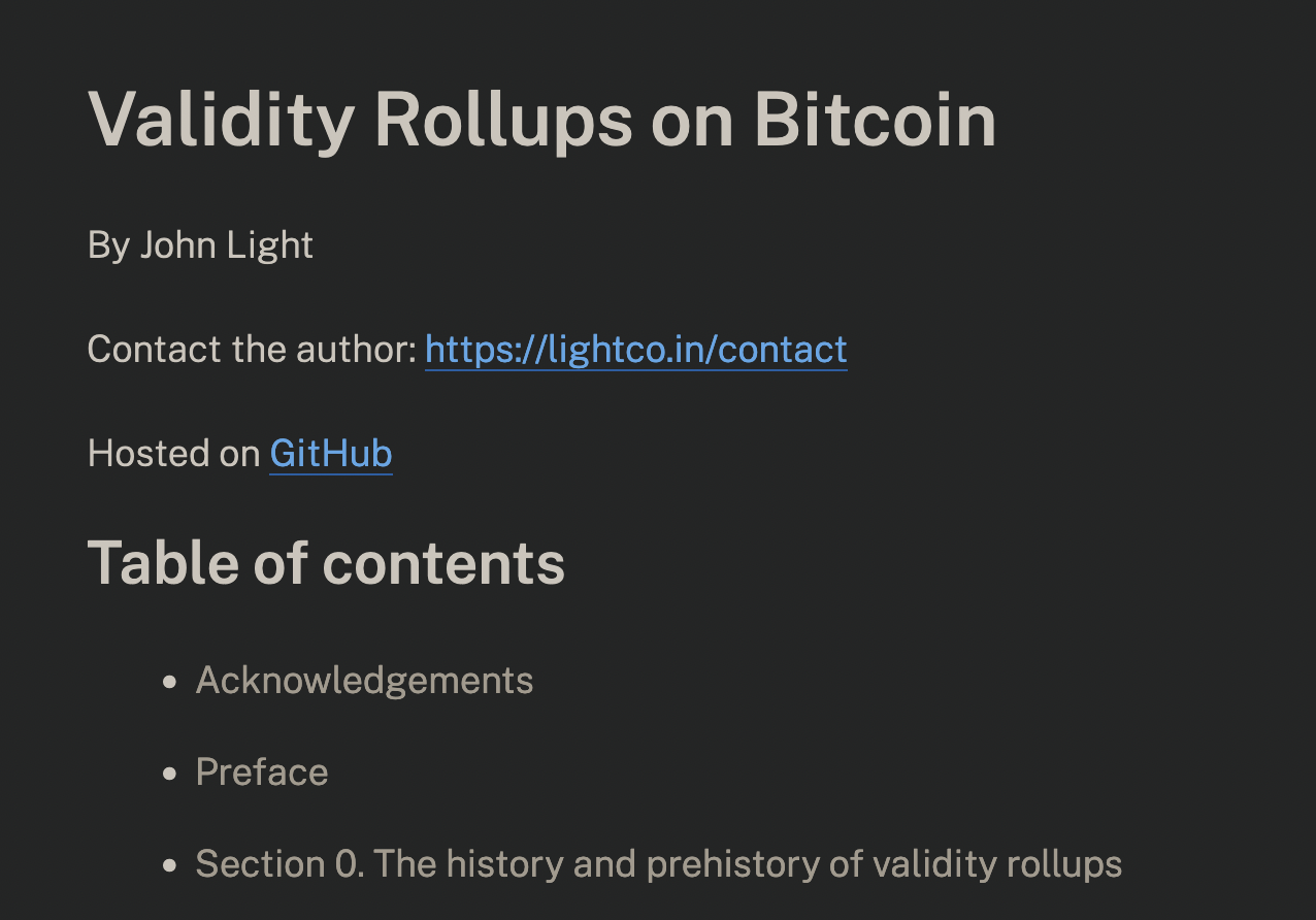 Research: Validity Rollups on Bitcoin