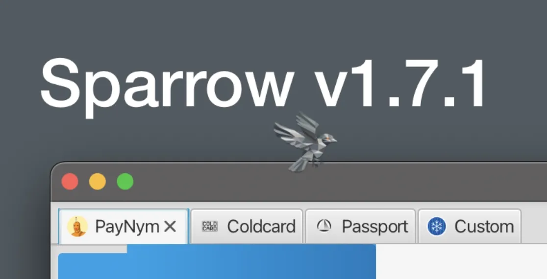 Sparrow Wallet v1.7.1: Wallet Tab Icons, Sparrow Terminal Updates, and More