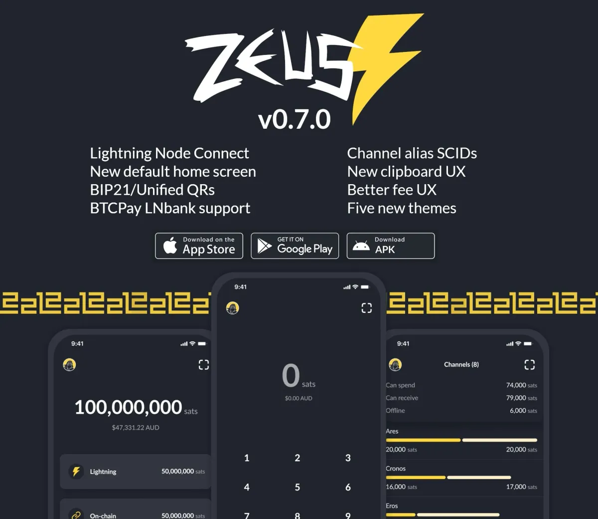 Zeus v0.7.0: Lightning Node Connect, BIP21/Unified QRs, New Home Screen, and More