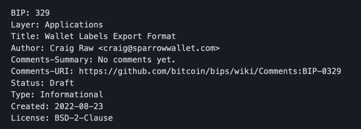 BIP 329 Merged: Standard for Wallet Label Exports and Imports Between Wallets