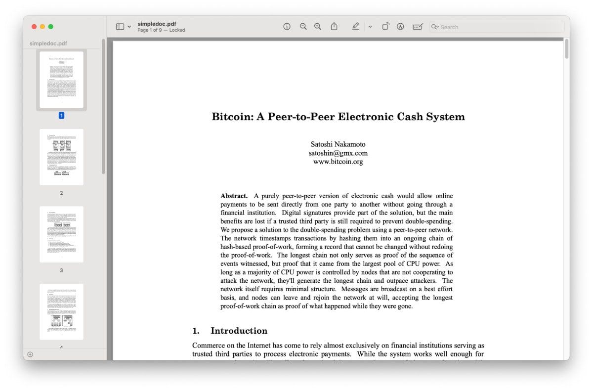 Bitcoin Whitepaper Removed In The Upcoming MacOS Update