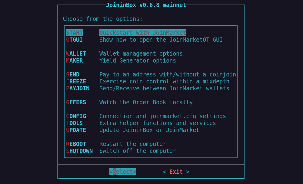 JoininBox v0.7.7: Custom Change Address Option In Send
