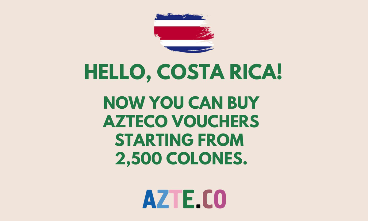 Azteco Bitcoin Vouchers Now Available at 3000+ Vendors in Costa Rica
