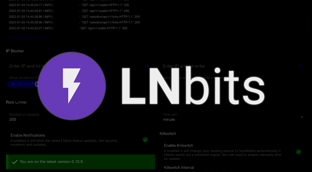 LNbits v0.10.9: New Security Features