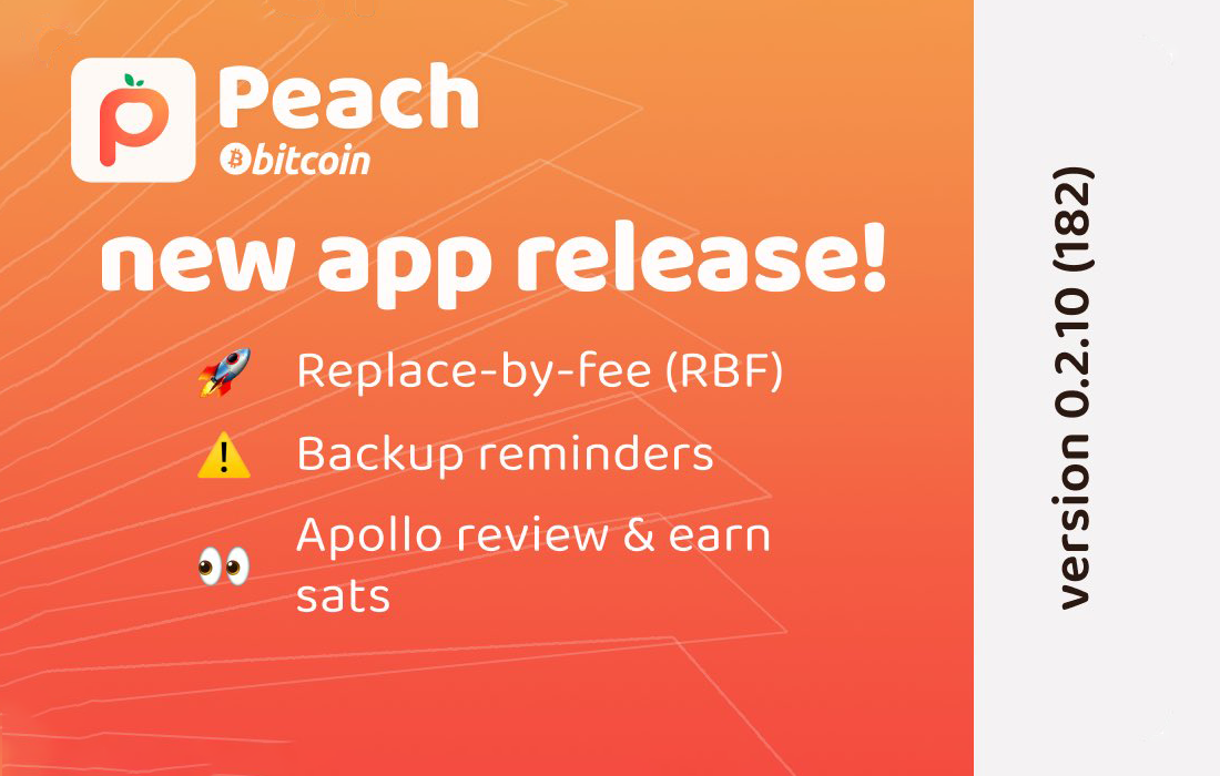 Peach Bitcoin v0.2.10: RBF Support