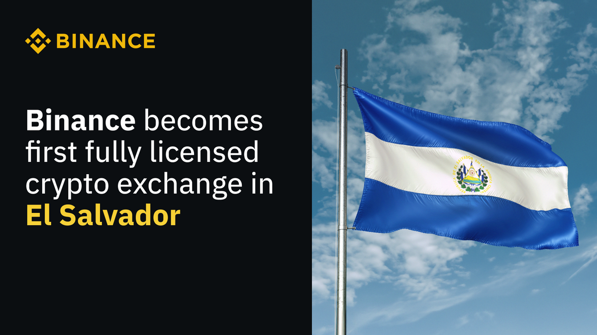 Binance Becomes 'The First Fully Licensed Exchange' in El Salvador