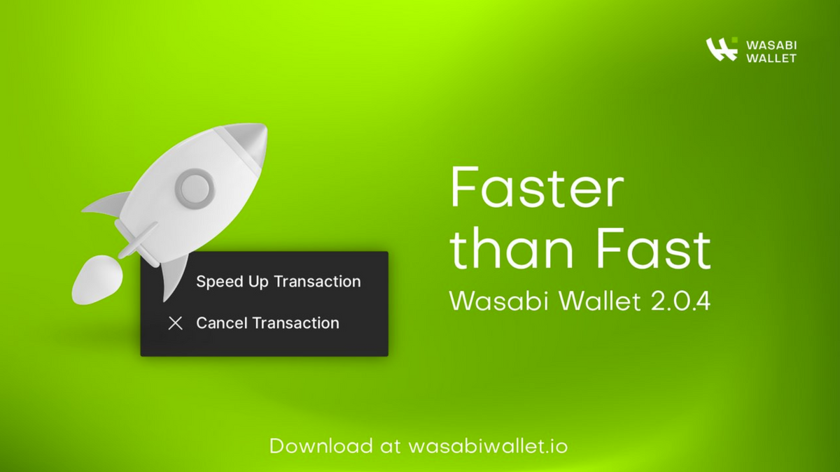 Wasabi Wallet v2.0.4: Faster Wallet Load, RBF, CPFP & More