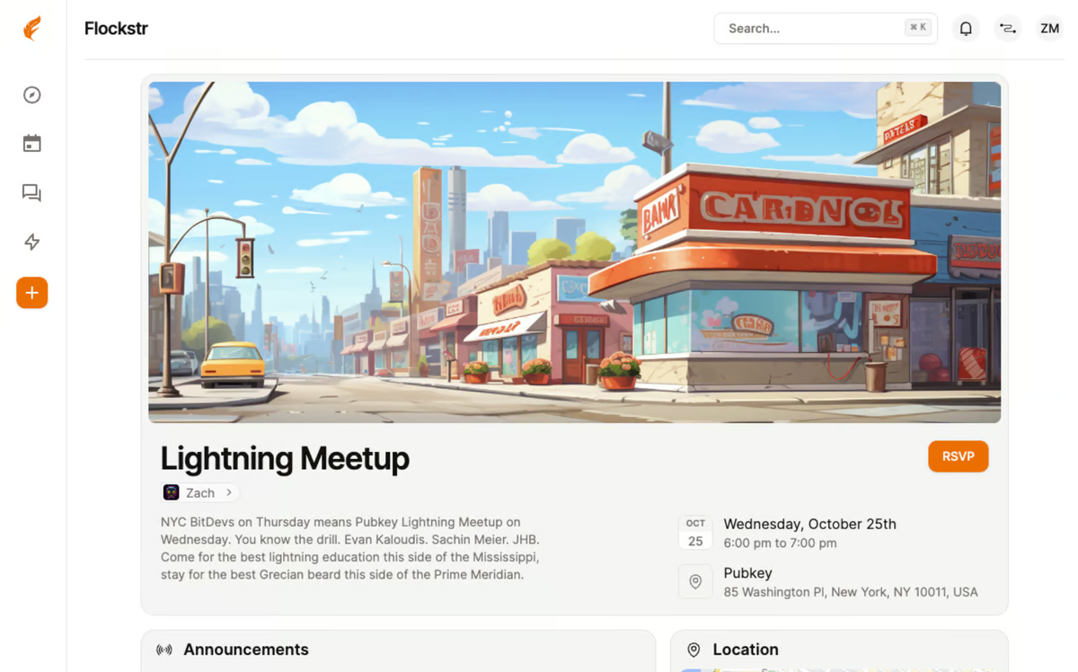 Flockstr: Events & Meetups on Nostr