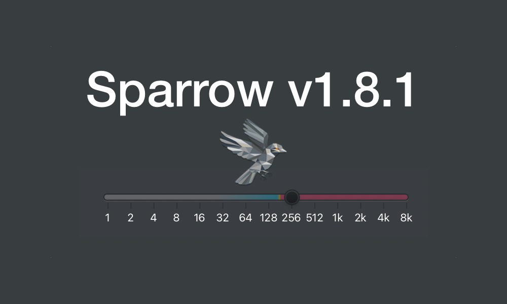 Sparrow Wallet v1.8.1: Oxt Fee Rates Estimator, Slider Improvements & More