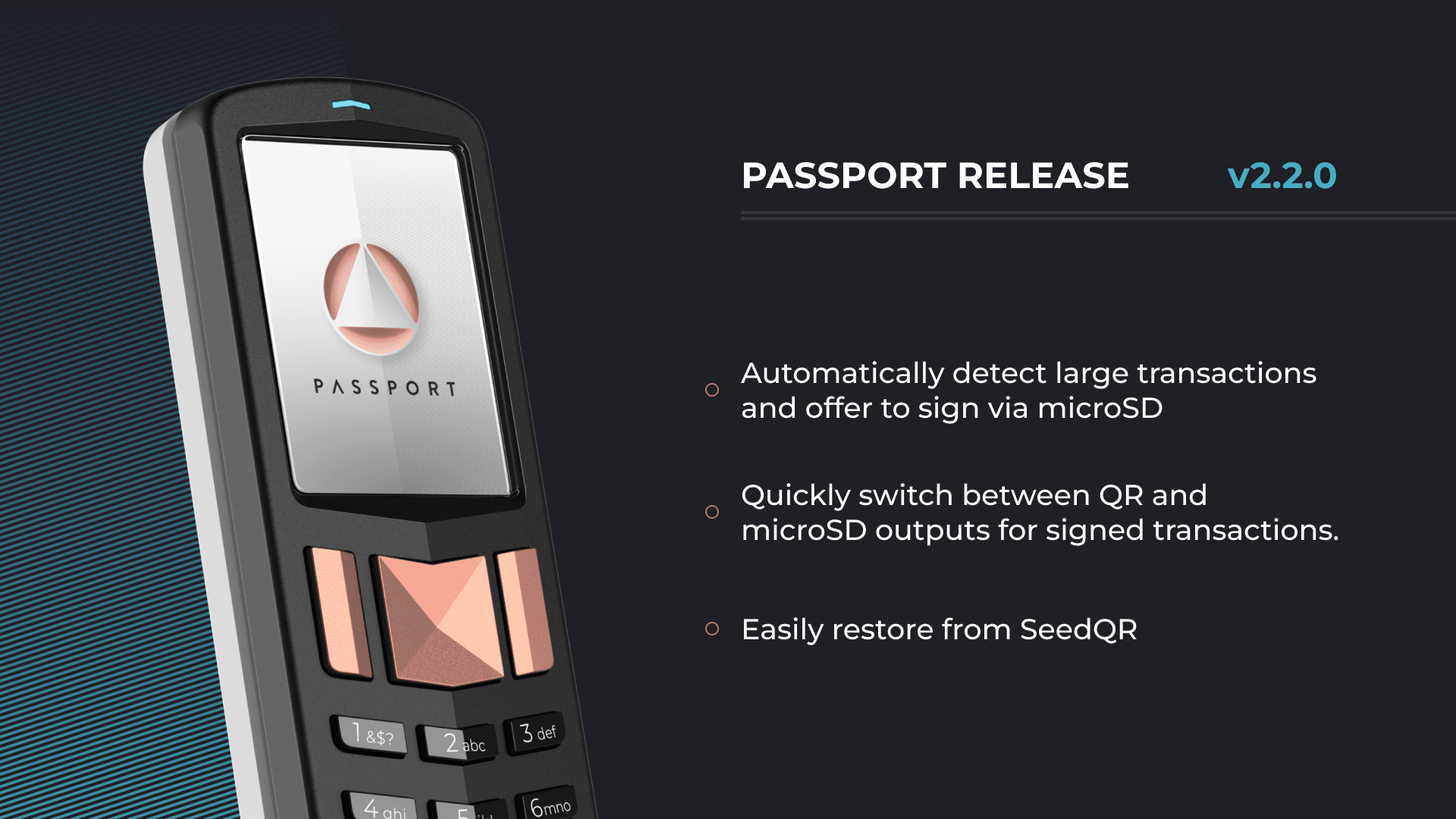 Foundation Passport Firmware v2.2.0 and Envoy v1.5.0 Released