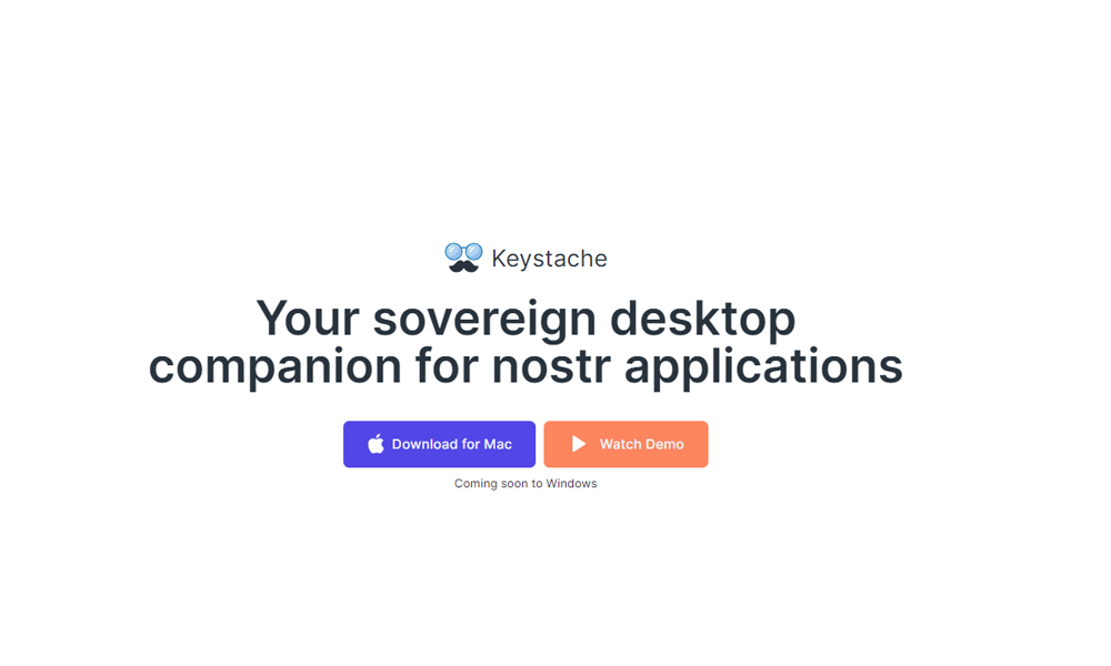 Keystache by Resolvr: Desktop Client for Managing Nostr Private Keys