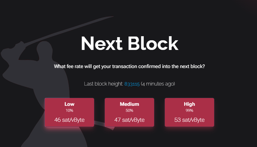 Samourai Wallet Launches Nextblock.is For More Accurate Transaction Fee Estimation