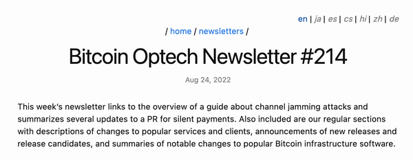 Bitcoin Optech #214