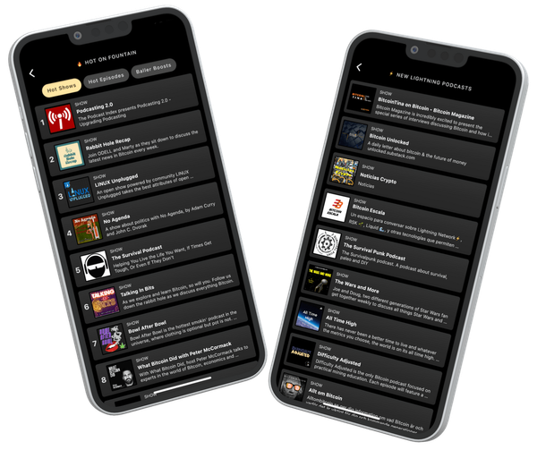 Fountain Podcasts v0.4.8 Released: New Charts, Faster Boosts, Faster Clipping, Referral Update