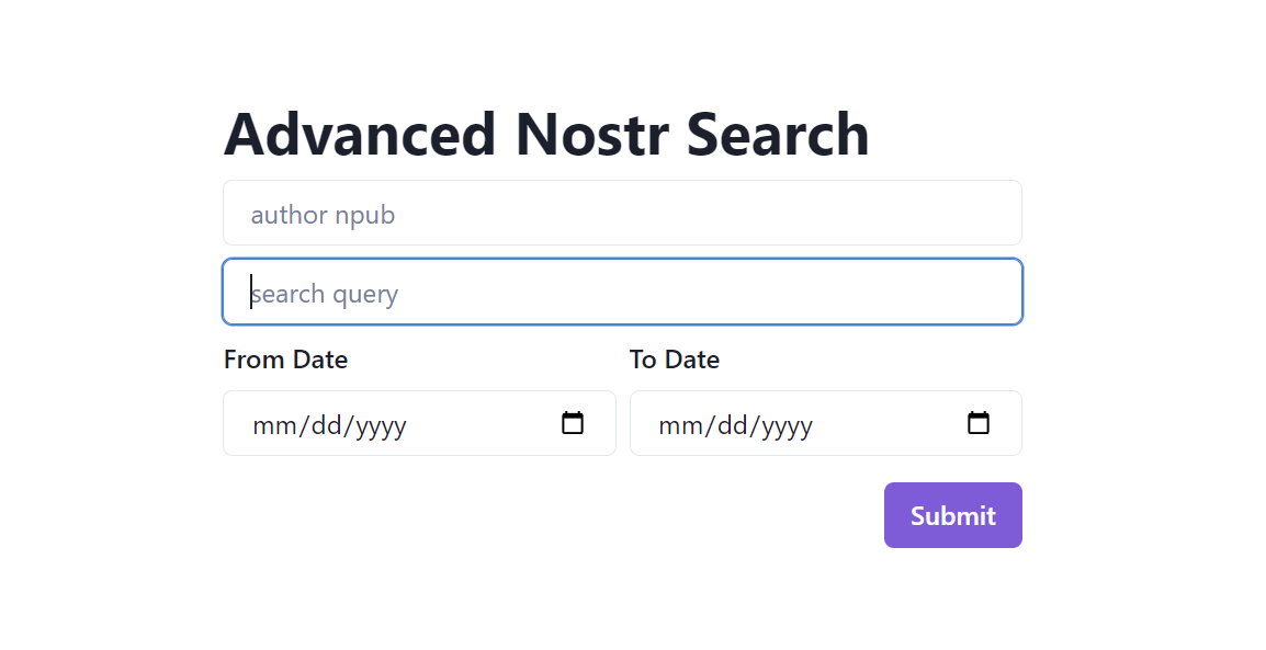 Advanced Nostr Search