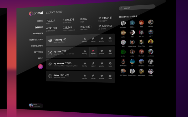Primal Adds Saved Searches, Curated Hashtags