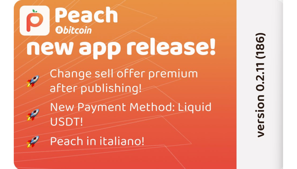 Peach Bitcoin v0.2.11: Liquid USDT