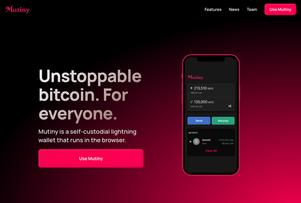 Mutiny Wallet Beta Is Now Open To Public