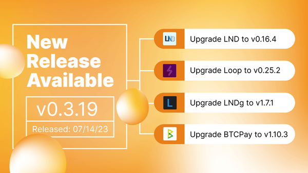 MyNode v0.3.19: Software Updates