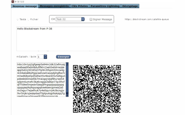 P-38: Using Lightning Network to Send Satellite Messages with Blockstream