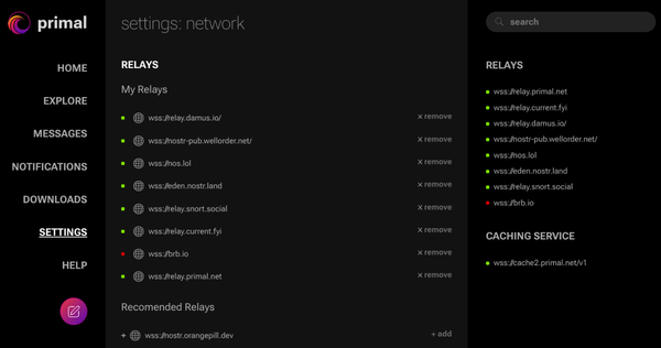 Primal Android v0.14.3 Released, Web Client Added Relay Management