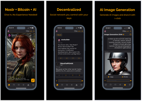 Current App v0.1.3: Nostr + Bitcoin + AI