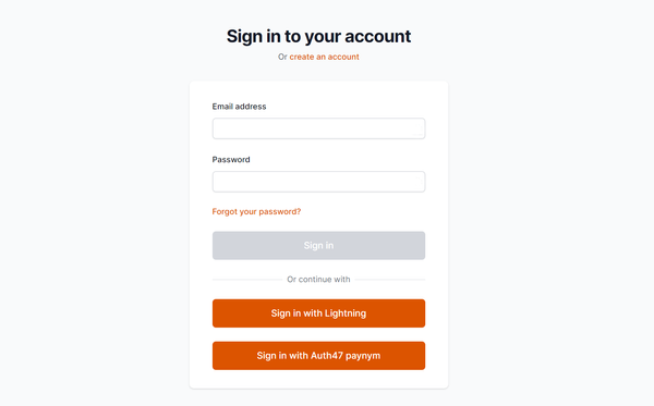 The Bitcoin Company's Web App Added Auth47 Paynym Accounts