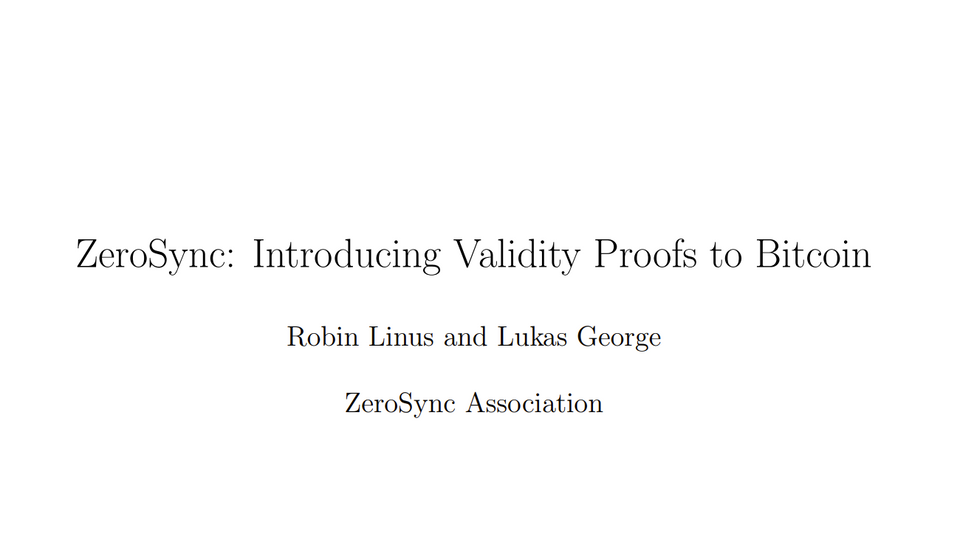 ZeroSync: Introducing Validity Proofs to Bitcoin