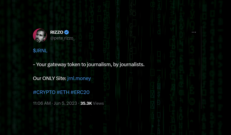 Pete Rizzo's Twitter Account Appears To Have Been Compromised